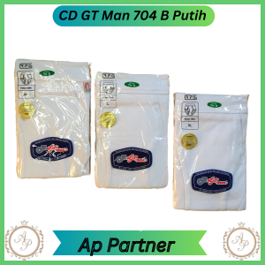 Paket 3 Pcs CD Celana Dalam Laki Laki GT Man Khusus Putih 704B | CD Pria GT Man BW Putih Premium