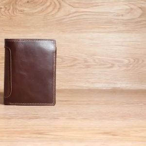 Custom RFID Mens Wallet High Quality Genuine Leather Retro Style Coin Compartment Card Compartment Wallet for Gift