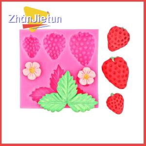 zhanjietun Strawberry Flower Leaf Fondant Silicone Mold Cake Decorating Tool Sugarcraft Chocolate Gumpaste Mold Resin Clay Tool
