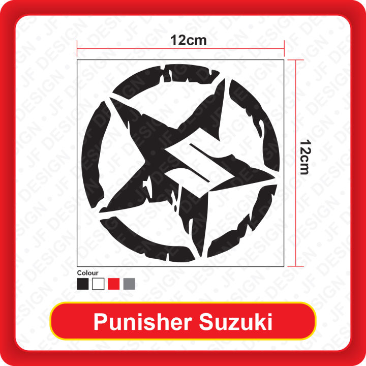 [175]Quality Car Sticker Punisher Suzuki [12cm x 12cm][Sticker Cutting ...