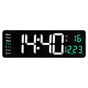 2025 New  Large Screen Function Lcdclk Nordic Digital Clock Simple Living Room Wall ClockledWall clock