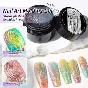 Wave Liner Gel No Wipe Molding Gel Polish for DIY Painting Water Pattern Manicure Tools
