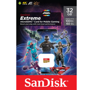 SanDisk Extreme microSD Card Gaming U3 32GB R/W 100/60MB/s (SDSQXAF-032G-GN6GN) ไมโครเอสดี การ์ด Memory Action Camera เมมโมรี่ กล้องแอคชั่น กล้อง โกโปร แซนดิส รับประกัน Lifetime โดย Synnex