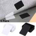 5/10Pairs Strong Non-Slip Reusable Self-adhesive Fixing Dots Stickers / Bed Sheet Sofa Fix Fastener Tape / Non-marking Fixed Stickers For Mat Carpet. 