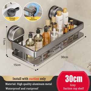YissTiee Bathroom Suction Cup Storage Rack Corner Rack Shower Gel Shampoo Storage Rack