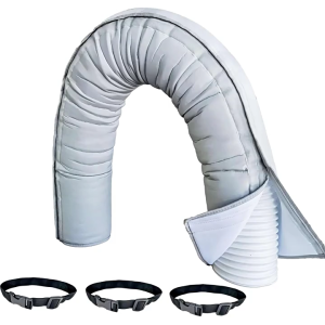 Air Conditioning Hose Insulation Cover Suitable for Exhaust Ducts Thermal Protection with Adjustable Elastic Straps