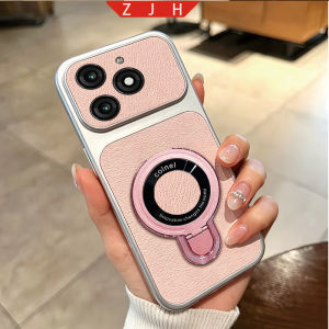 Suitable For ITEL A70 Tecon Spark 10 10C Leather Phone Case Folding Bracket Shockproof Casing With U Magnetic Suction