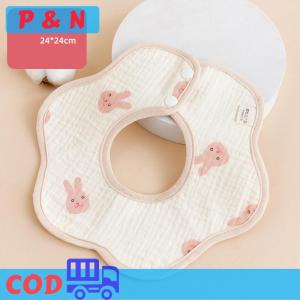 P&N 1 Piece bé yếm mới thấm nước bọt khăn bông không thấm nước gạc sơ sinh ợ vải Bandana khăn cho bé trai cô gái ăn yếm
