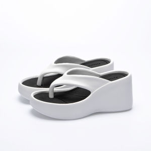 [Free Shipping] New Summer Thick-Soled Flip-Flops For Women Outdoor Wear 8CM Height-Increasing Platform Comfortable Slippers