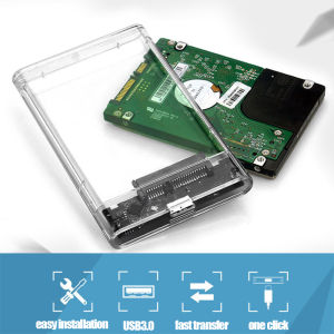 2.5-Inch SATA to USB 3.0 Tool-Free Clear External Hard Drive Enclosure [Optimized for SSD Supports UASP SATA III]