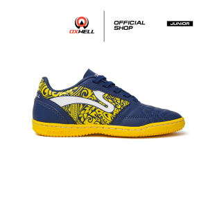 Oxwell Monoculus - Sepatu Futsal Anak Laki laki Junior Brand Lokal Berkualitas Navy Kuning