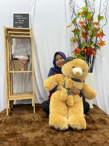 Boneka Beruang Ukuran Besar & Teddy Bear Topi Jumbo Uk 90cm