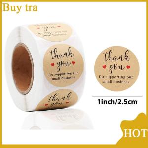 [Buytra] 500pcs Thank You Round Sticker Scrapbook Letter Handmade Stickers Seal Labels Stickers Wedding Gift Flower Decoration