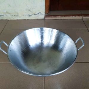 Wajan Penggorengan Kuali Cekung Jumbo Uk 40Cm Tebal Anti Lengket Anti Karat Anti Penyok