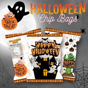 Chipbags for Halloween Trick or Treat Giveaways Handmade