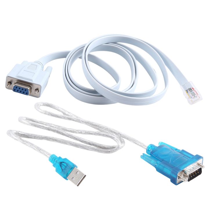 RJ45 Network Cable Serial Cable Rj45 to DB9 and RS232 to USB (2 in 1 ...