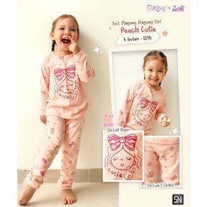 KAZEL X ZEBE SETELAN PANJANG/PIYAMA PANJANG ANAK PEREMPUAN MOTIF (1Stel) 6bulan-12tahun