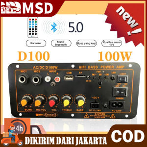 D100 100W-300W Amplifier Bluetooth untuk 8-12 Inci Speaker AC 220V 12V 24V Penguat Bluetooth Digital Penguat Suara Stereo Papan Subwoofer Dual Mendukung USB TF Remote Control HIFI Penguat Daya Amplifier Board