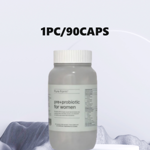 PURE FORM Pre + Probiotic for Women | 50 Billion CFU Vaginal Probiotic Strains + Prebiotic Fiber 90-day Supply