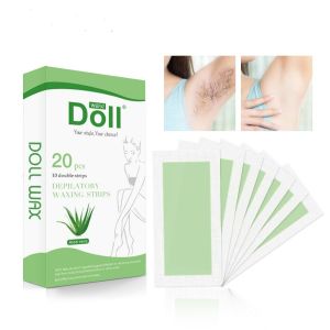 20pcs Box Hair Removal Wax Strips Papers Body Calf Underarm Arm Hair Removal Wax Hair Cleaning