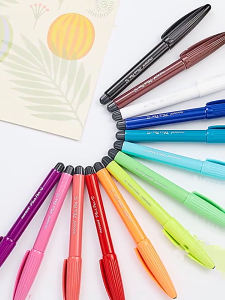 12 Pcs 0.4mm Felt Tip Pen Brush Pen Marker Pen Watercolour Pen Colouring Pen for Coloring Book Writing Drawing