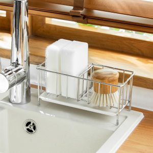 Singapore Partition Adjustable stainless steel sponge drainer sponge holder