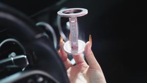 Pikabo Phone Holders for Your Car Glitter Black Dashboard Windshield Car Phone Holder Hands Free Phone Mount for Car Compatible with iPhone MagSafe Accessories