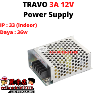 POWER SUPPLY 3A 12V 36W UNTUK LED CCTV MODULE LED TRAFO 3 AMPERE 12 VOLT ADAPTOR DC 12 V 3 A 36 WATT 36WATT INDOOR TRAVO JARING