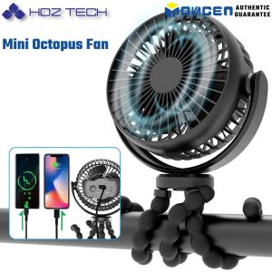 INOVAGEN pas tangan gurita kipas mudah alih dengan Tripod fleksibel sebagai telefon bimbit boleh dicas semula 5200mAh pas tangan genggam Mini untuk kereta bayi/kereta Golf/berkhemah/kipas penyejuk perjalanan