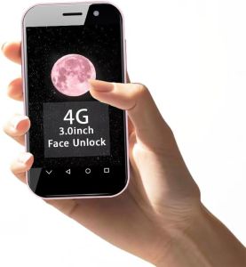 Phone 4G Unlocked Smartphone 3.0" HD Android Face ID Dual Sim Quad Core 2600mAhPremium Small Compact Mobile Student Pocket Cellphone 3+32GB (Girl Pink)
