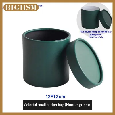 BIGHSM กล่องดอกไม้ทรงกลมขนาด12X12ซม. กล่องของขวัญที่เก็บรักษาช่อดอกไม้สุดหรูสำหรับงานแต่งงานงานเลี้ยงกุหลาบตกแต่งบรรจุภัณฑ์
