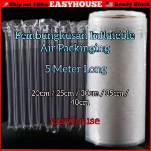🔥LOCAL SELLER🔥5 Meter Inflateble Air Packinging Bubble Wrap/Wrapper Wrapping Bubble Wrap Air Bubble Packaging Wrap Pembalut Bubble Inflateble Air Packinging / Inflateble Air Packinging Protective Bubble Pack Wrap Bag 20/25/30/35/40cm