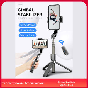 LENUO Gimbal Stabilizer 360 Rotation Selfie Stick Tripod with Bluetooth Wireless Remote Portable Phone Holder Auto Balance