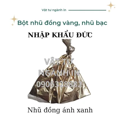Bột nhũ đồng vàng nhũ đồng bạc nhập khẩu Đức dùng pha sơn in lụa hội họa gói 100 gram