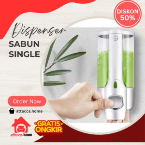 Dispenser Sabun Mandi Cair Tempat Sabun Cuci Pencet Single