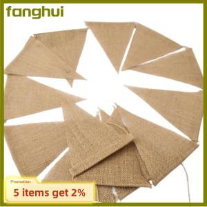 fanghui 13 lá cờ cổ điển đay hessian vải bố Bunting biểu ngữ đám cưới bên chụp ảnh đạo cụ lễ kỷ niệm bên trang trí biểu ngữ
