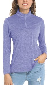 TACVASEN UPF50+ Summer Quarter Pullovers Womens Sun Protection Long Sleeve T-Shirts Performance Outdoor Sports Tee Shirts Tops2026
