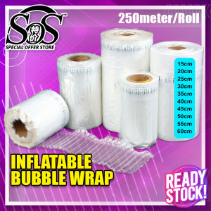 250M Inflatable Bubble Wrap Balut Gelembung Udara Inflatable Air Packaging Air Bubble Packaging Wrap