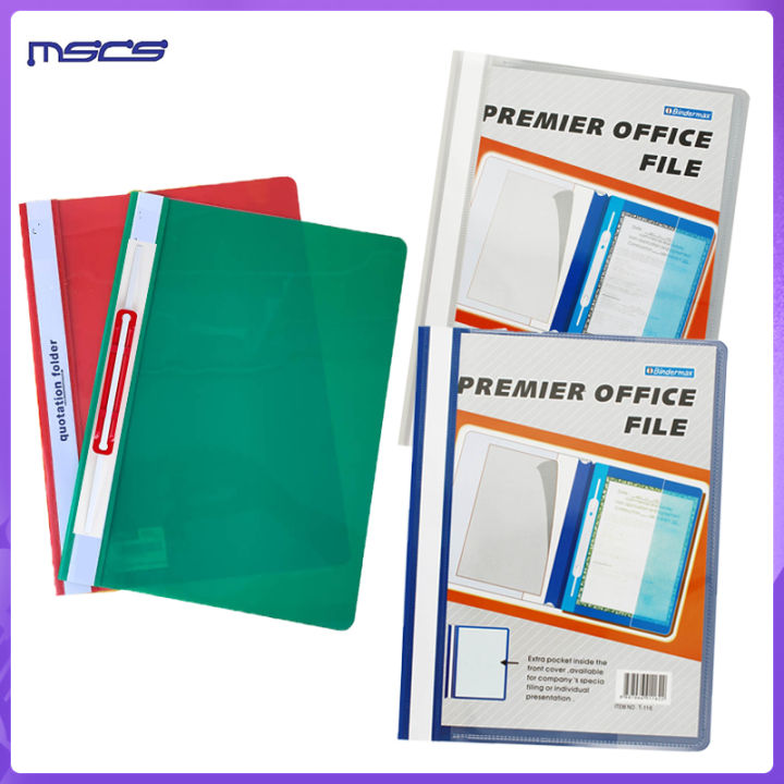 [MSCS] A4 Report Cover/ Management File with clear view front pocket ...