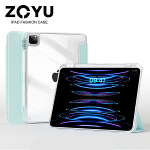 ZOYU Vỏ Ốp iPad HD Trong Suốt Vỏ Acrylic Với Hộp Đựng Bút Chì Phải Khe Cắm Bút Chì Cho iPad 2022 M2 Pro 11 Ipad Air4 Air 5 iPad 7 8 9 Th Gen 2020 2021 iPad Mini 6 Thế Hệ Thứ 10 Với Chức Năng Chống Uốn Ngủ Tự Động/Wake và Nhiều Chế Độ Xem Đứng Tự Làm