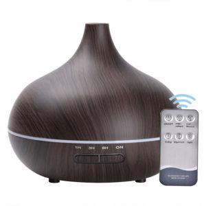 550ml Wood Grain Aroma Diffuser USB Essential Oil Diffuser 7 Color LED Light With Remote Control Air Humidifier