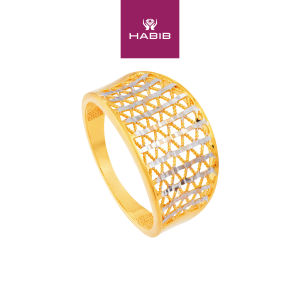 HABIB Oro Italia 916 Yellow and White Gold Ring GR51710823(YW)-BI (22K Gold)