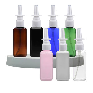 60ml SP05 20R Spray Mist Square PET Plastic Bottle Nasal