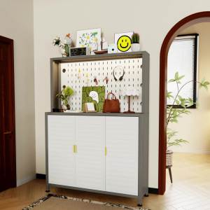 New Steel Shoe Cabinet Home Door Storage Cabinet Integrated Multi Layer Dustproof Large Capacity Shoe Rack
