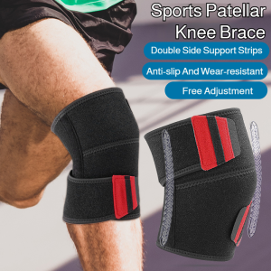 Sports Patellar Knee Brace Shock Absorber Knee Pads Patella Tendon Support Strap Brace Pad Compression Shock-absorbing Self-adhesive