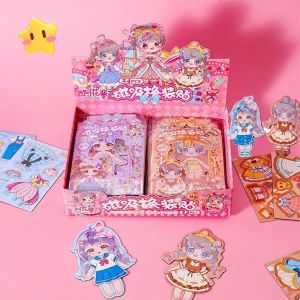 Cartoon Magnetic Book Set Princess Quiet Book Dress Up Sticker Books for Kids Girls Gift