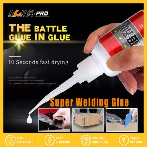 AumoPro 50g Universal Strong Welding Glue Waterproof Grease Glue Clear Liquid Instant Dry for Plastic Wood Metal Rubber Shoes Repair Multipurpose Adhesive Fast Dry Welding Glue Oil Based Glue
