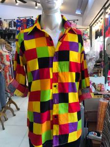 พร้อมส่งส่งคละสี เสื้อเชิ๊ตลำลอง เสื้อเชิ๊ตแขนยาว เสื้อ เสื้อแหยมย้อนยุค เสื้อแหยมยโสธร เสื้อสงกรานต์ ชุดแฟนซี (เฉพาะเสื้อนะคะ) ชาย-หญิงใส่ได้ค่ะ