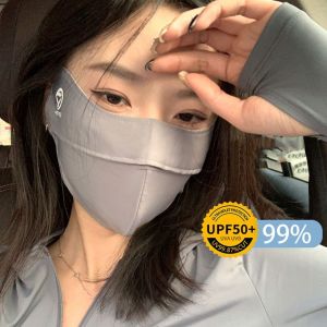 VBNFH การปั่นจักรยาน ระบายอากาศได้ระบายอากาศ อีลาสติก การปีนเขา มาส์กหน้า ฤดูร้อนฤดูร้อนฤดูร้อน สำหรับผู้หญิง ผ้าพันคอใบหน้า กิจกรรมกลางแจ้งกลางแจ้ง สีทึบทึบ ไหมน้ำแข็ง ที่คลุมหน้า มาส์กหน้า Gini ผ้าพันคอกันแดดสำหรับใบหน้า