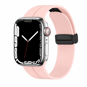 Dây silicon khóa hít nam châm cho Apple Watch Series 1>12 SE Ultra đồng hồ T800 T700...Fullsize 38>49mm